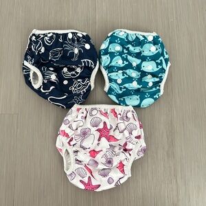 Alva Baby Reusable Swim Diapers - Set of 3